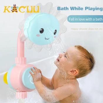  Bebek Duş Şelale Küvet Oyuncak Karikatür Ayçiçeği Musluk Sprey Su Banyosu Durulama Çocuk Banyo Banyo Oyuncak Çocuk Hediye