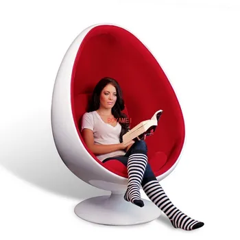  Boş sandalye uzay sandalye oval top sandalye FRP yumurta sandalye göz küresi sandalye yumurta kabuğu sandalye alışveriş merkezi boş sandalye