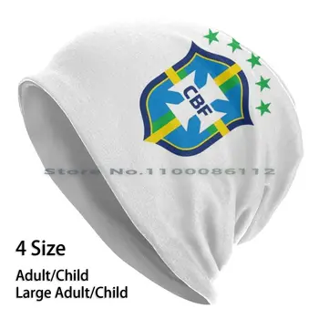  Brezilya Futbol Logosu Kasketleri örgü Şapka Brezilya futbol Federasyonu Futbol Milli Takımı Logosu Brimless Örme Şapka Takke Hediye