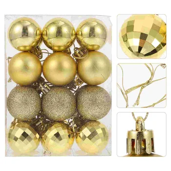  Christmasornaments Ağacı Asılı Ballshatterproof Baubles Dekorasyon Kolye Bulbsdecorations Asma Seti Şampanya Dekorları