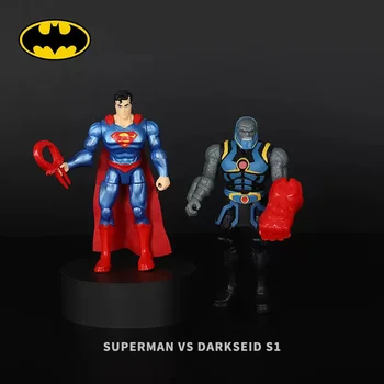  DC Battle Suit Superman VS Darkseid Şekil Yeni Yaklaşık 10 CM PVC Malzeme Hareketli Eklem Hakiki Spinmarster Çocuk El oyuncaklar