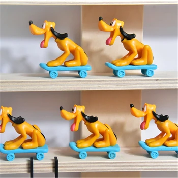  Disney 5 adet / grup 5 cm Pluto köpek Eylem şekilli kalıp Oyuncak pluto koleksiyonu ev dekorasyon oyuncaklar