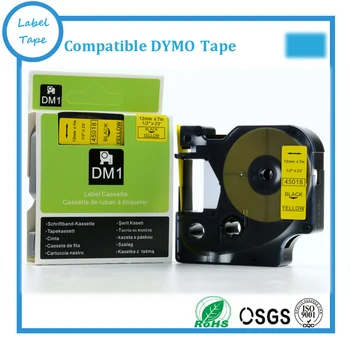  Dymo D1 12mm DYMO D1 etiket 45018 10 adet ambalaj için çok DYMO labelmanager yazıcılar