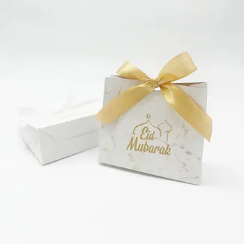  Eid Mubarak şeker kutusu seti Kağıt Ambalaj hediye çantası Parti Favor Hediye Kutusu Müslüman İslam Parti Malzemeleri Ramazan Kareem Dekorasyon
