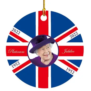  Elizabeth Kraliçe II Noel Süs 2022 Noel Dekorasyon Anıt Kolye Yas Malzemeleri Asılı Süsleme Noel İçin