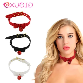  EXVOID Deri Koşum Erotik Oyuncaklar Çan boyunluk SM Esaret Roleplay Slave Sınırlamalar Seks çiftler için oyuncaklar Seks Shop