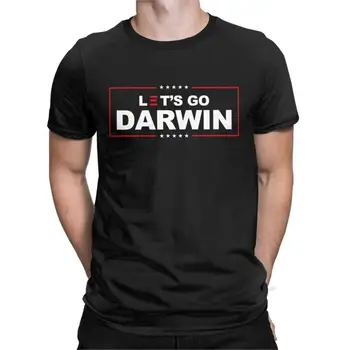  Gidelim Darwin erkek gömleği Sarcastic Mizah Yaratıcı Tee Gömlek Kısa Kollu Yuvarlak Boyun T-Shirt Pamuk Parti Tops