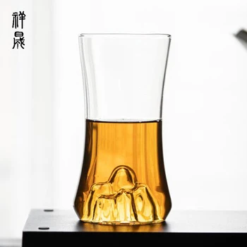  Guopın çift Duvar cam temizle el yapımı ısıya dayanıklı çaylı içecek Bardak Sağlıklı İçecek kupa kahve fincanları yalıtımlı Shot Cam