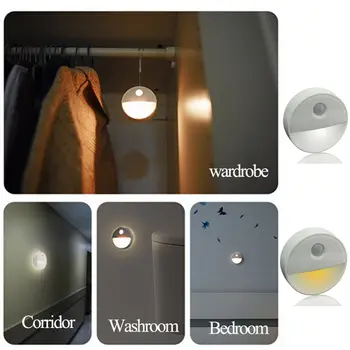  Hareket sensör ışıkları LED gece lambası vücut indüksiyon lamba sopa dolap banyo merdiven duvar koridor dolap kapalı ışık