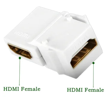  HDMI Keystone Ekle Çoğaltıcı HD Altın Duvar Plakası Adaptörü Sağ Açı Bağlantı Noktası Koruyucu