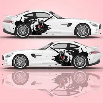  Huysuz Ayı Araba Sticker Yan Araba sarma Araç Yan Grafik Desen DIY Araba Kaplan Şiddetli çıkartma