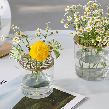 Iskandinav Cam Vazo Topraksız modern ev dekorasyonu oturma odası masası Dekorasyon Yaratıcı Çiçek Mobilyalar Dekoratif Hediyeler