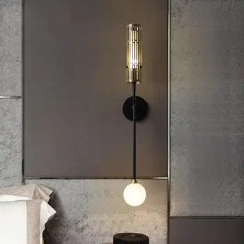  Iskandinav Yaratıcı led duvar Lambası Modern yatak Odası Başucu Duvar ışıkları Koridor Demir Duvar Aplik aydınlatma armatürleri makyaj masası aynası Wandlamp
