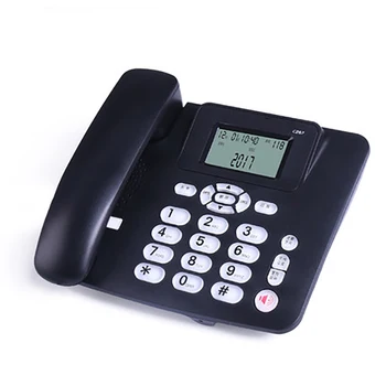  Kablolu Sabit Telefon Hoparlör, R Tuşu, Düğme ışığı, Ayarlanabilir Yazı Tipi Parlaklığı, Çift Bağlantı Noktalı Kablolu Telefon Ev Ofis için