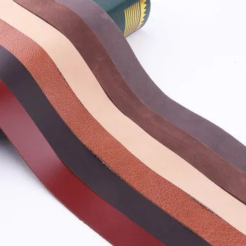  Kahverengi Çanta Askısı Deri İtalyan Doğal Deri Düz Buzağı Deri Şeritler İnek Derisi Deri El Sanatları Kemer Cüzdan Çanta Ayakkabı