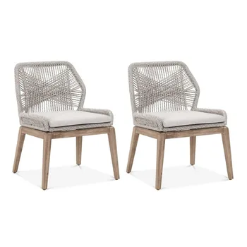  Kapalı veya bahçe sandalye açık yemek odası oturma mobilya benzersiz dokuma modern halat sandalye
