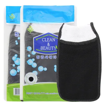  Kore Bant Geri Fırça Fırçalayın Eldiven Peeling Vücut Havlusu masajlı duş Scrubber Peeling Sünger Yıkama Banyo Eldivenleri