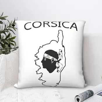 Korsika Corse Bayrak Ada Haritası Kare Yastık minder örtüsü sevimli Fermuar Ev Dekoratif Polyester Araba Nordic 45*45cm