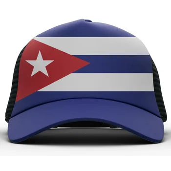  Küba Gençlik Öğrenci Şapka Dıy Özel Ad Numarası Baskı Fotoğraf ulusal bayrak İspanyolca Ülke Cumhuriyeti Cu Kolej Rahat beyzbol şapkası