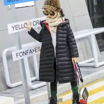  Kız Çocuklar uzun kaban Ceket Palto Pamuk 2022 Artı Kalınlaşmak Kış sıcak Spor çocuk giyim