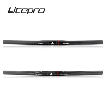  Litepro 3 K Karbon Fiber Ultralight Bisiklet Gidon 25. 4x580mm için 16 inç 20 inç Katlanır bisiklet kolu çubuğu Karbon Fiber