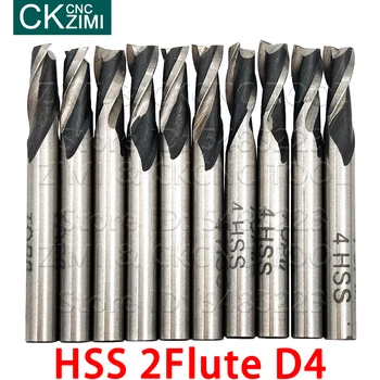  M4 4mm 10mm 36mm HSS Düz şaft kama end mill yüksek hızlı çelik Metal İşleme İçin Kama Araçları Tungsten Karbür kesici aletler