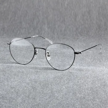  Marka Tasarımcısı Yeni Stil Yüksek Qaulity Yuvarlak Miyopi Reçete Gözlük Alaşım Optik Çerçeveleri Erkekler MB0085OK