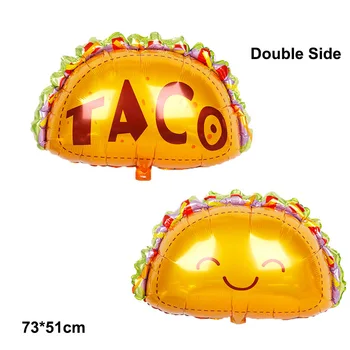  Meksika Gözleme Taco Ekmek Serin Yaz Meyve Parti Dekorasyon Yeni Stil Sıcak Büyük Meyve Balon