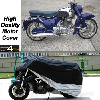  Motosiklet örtüsü Honda C77 Rüya Su Geçirmez UV / Güneş / Toz / Yağmur Koruyucu Kapak Polyester Tafta
