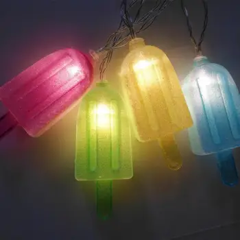  mycyk çocuk eğlenceli renkli ışıklar led ıcelanterns dize ışıkları şenlikli ışıklar 1/3 / 6m 10/20 / 30leds Pil Kumandalı dekorasyon