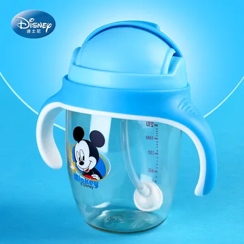  Orijinal Satış Disney Sevimli Bebek Besleme pipetli bardak Çocuk Öğrenmek Besleme İçme saplı şişe Çocuklar eğitim fincanı Hediye