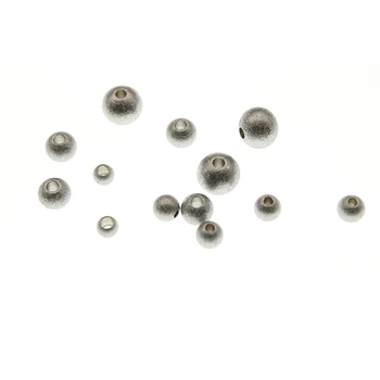  Paslanmaz çelik Mat halka boncuk topu 3/4/5/6 / 8MM Metal Yuvarlak dağınık boncuklar Takı bilezik Yapımı için DIY aksesuarları Bulguları