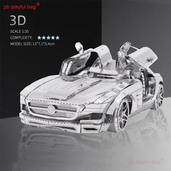  PB Oynak Çanta Manuel 3D metal montaj bulmaca kelebek kanatları spor araba çocuk oyuncakları hediyeler Yaratıcı DIY modeli UG229