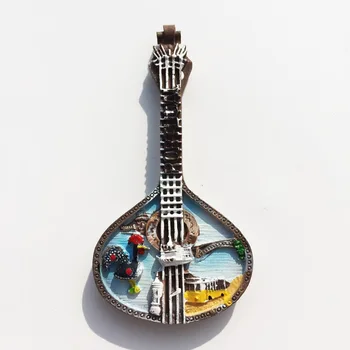  QIQIPP Portekizce ulusal enstrüman 12 dize gitar turizm hatıra el sanatları mıknatıs