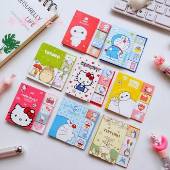  Sanrio Hello Kittys Yapışkan Notlar Kawaii Anime Scratch Pad Karikatür Sevimli Desen Mesaj kitap çıkartması Not Defteri Oyuncaklar Kızlar İçin Hediye