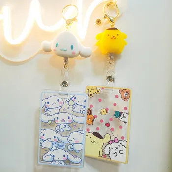  Sanrio Kart Kol Kawaii Hello Kittys Cinnamoroll Kuromi Aksesuarları Sevimli Taşınabilir Anti-kayıp çanta anahtarlığı Teleskopik Kız Hediye