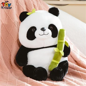 Sevimli Bambu Panda peluş oyuncaklar Doldurulmuş Hayvanlar Bebek Bebek Çocuk Çocuk Erkek Kız Kadın Yumuşak Sevimli Kawaii Hediyeler Ev Odası Dekor