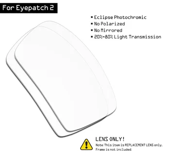  SmartVLT Güneş Gözlüğü Yedek Lensler Oakley Eyepatch 2-Eclipse Gri Fotokromik