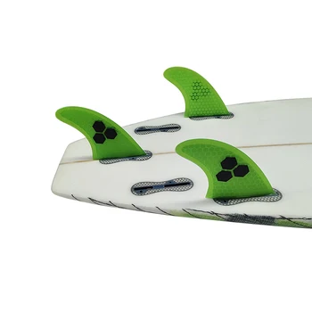  Sörf tahtası UPSURF FCS 2 Fin Pervane G7 Çift Sekmeler 2 Fin Tri-fin Seti Yeşil Renk Fiber Petek Malzeme Sörf Tahtası Aksesuarları