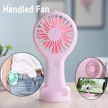  Taşınabilir USB Mini El Fan Şarj Edilebilir Hava Soğutucu Hany Lady Çocuk Cep Ventilatör İle telefon tutucu Öğrenci Ofis için