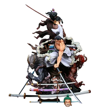  Tek Parça GK Figürleri Anime Heykelcik Modeli Roronoa Zoro Üç Kılıç StyleAction Şekil 43cm PVC Heykeli Koleksiyonu Oyuncak Figma