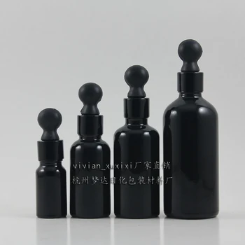  toptan 50 adet 10 ml parlak siyah damlalıklı cam şişe, siyah damlalıklı kapaklı,uçucu yağ için 10 ml cam siyah damlalıklı şişe