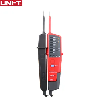  UNI-T UT18A Voltmetre 690V AC DC Gerilim Metre Su Geçirmez test kalemi LED Göstergesi Otomatik Aralığı Çalışma Işığı