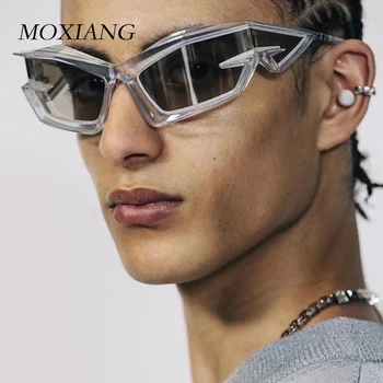  Y2K Punk Spor Güneş Gözlüğü Kadın 2000S 2022 Yeni Moda Marka Düzensiz Sürüş güneş gözlüğü Erkekler Kare Hip Hop Shades Gözlüğü