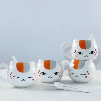  Yaratıcı Kitap Kedi Kahve Kupalar Cafe Yüz Sevimli Catroon Seramik Beyaz Kedi Göbek Çay Bardağı Çömlek Kupa Noel Hediyesi