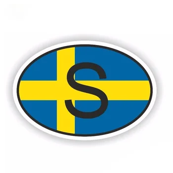  Yaratıcı çıkartma İsveç S ülke kodu araba Sticker Oval çıkartma araba Styling