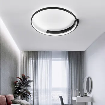  Yatak odası Tavan Lambası Ultra-ince LED Lamba Yuvarlak Basit Modern Üç Renk Kademesiz Karartma Uzaktan Kumanda Dekoratif Lamba