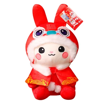  Yeni Yıl Tavşan Yükselen Aslan Maskot peluş oyuncaklar Sevimli Ev Araba Çanta Dekoratif Kolye çocuk Özel Tatil Yeni Çin