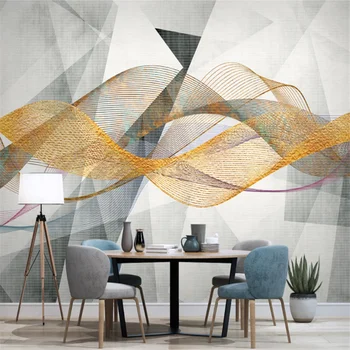  Özel Duvar Kağıdı Modern Minimalist Geometrik Soyut Çizgi TV Kanepe Arka Plan duvar tablosu