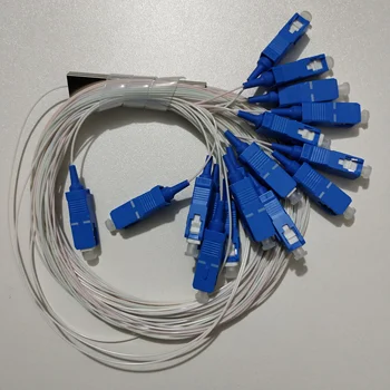  Ücretsiz shippng 30 adet/grup Fiber optik PLC splitter sc / upc mavi mini tüp 1 metre FTTH tek fabrika fiyat